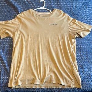 Patagonia Short sleeve tshirt, tan color, size large